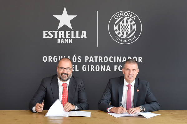 El Girona FC i Estrella Damm, junts fins al 2028