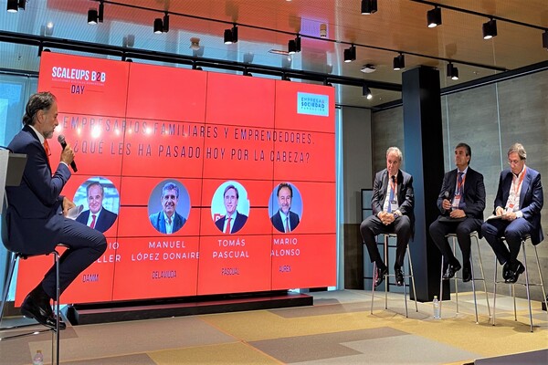 Demetrio Carceller Arce, presidente ejecutivo de Damm, Manuel López Donaire, presidente en Delaviuda Confectionery Group, Tomás Pascual, presidente de Pascual, y Mario Alonso Ayala, presidente de Auren,