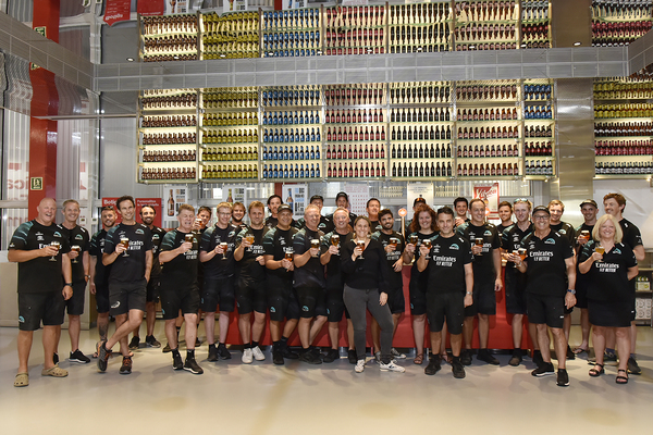 Emirates Team New Zealand visit the Estrella Damm Brewery