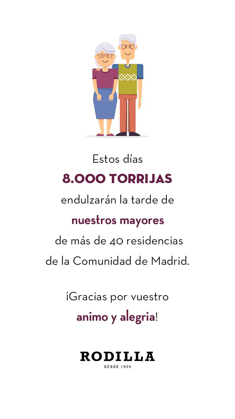 Rodilla dona 8.000 torrijas para las residencias de ancianos de la Comunidad de Madrid