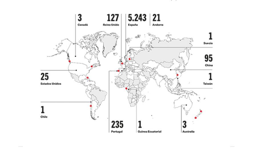 mapa mundo presencia damm