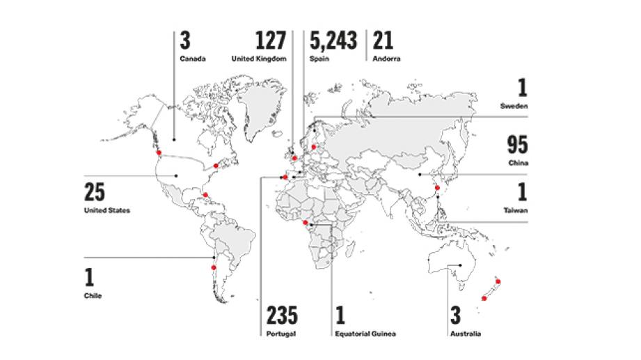 world map damm presence